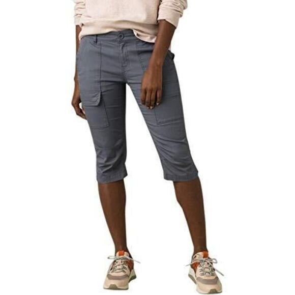 Womens 8 New NWT Orange Hike Shorts Pocket Long UPF 40 Trail Elle Prana Knicker - Picture 2 of 7
